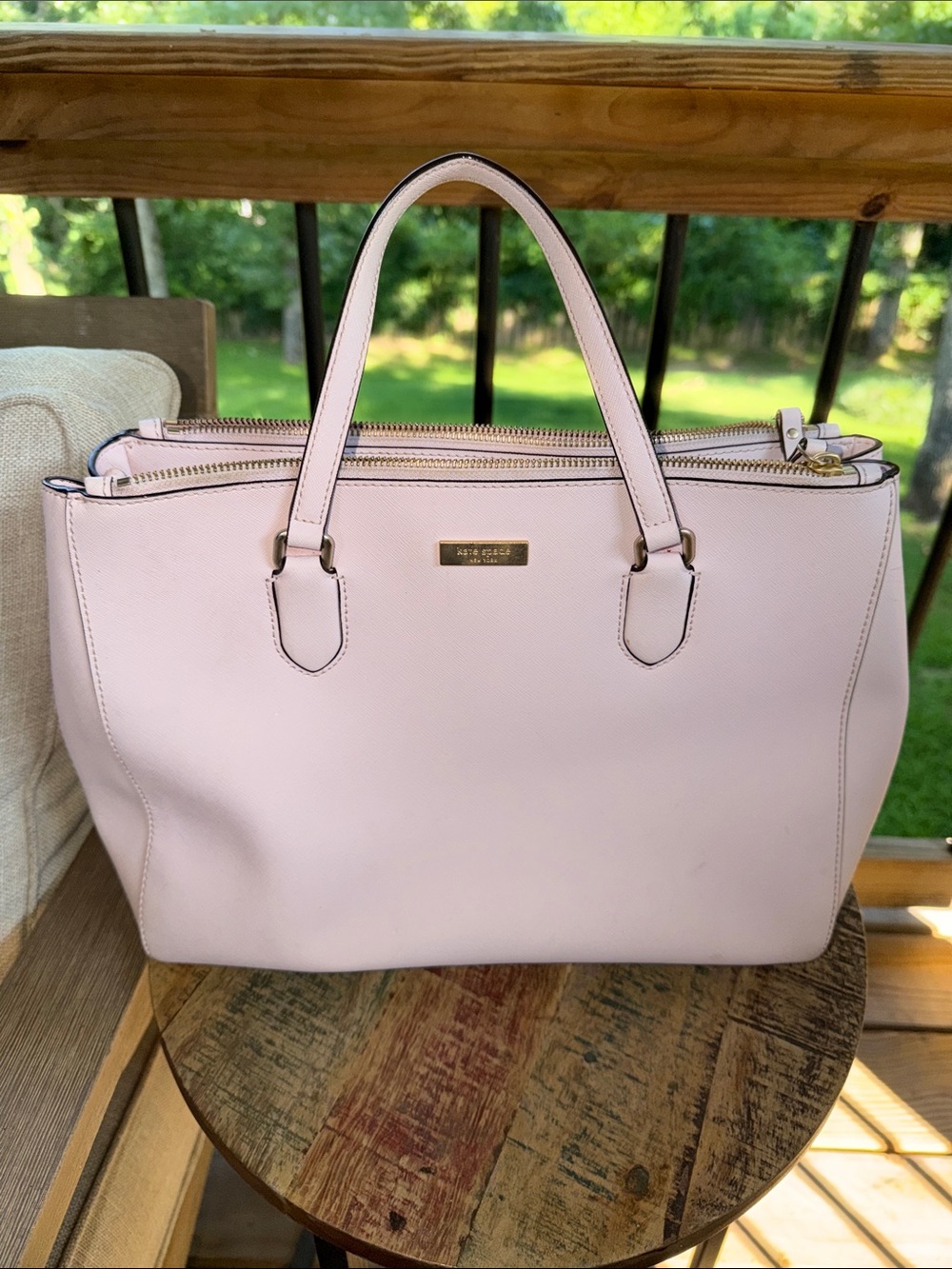 kate spade Pale Pink Saffiano Leather Tote